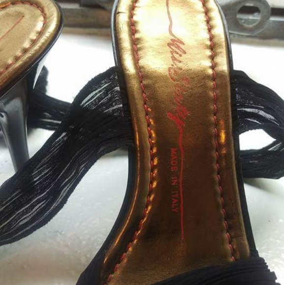 Miss Sixty Black platform heels with lace ribbon - Picture 2 of 5